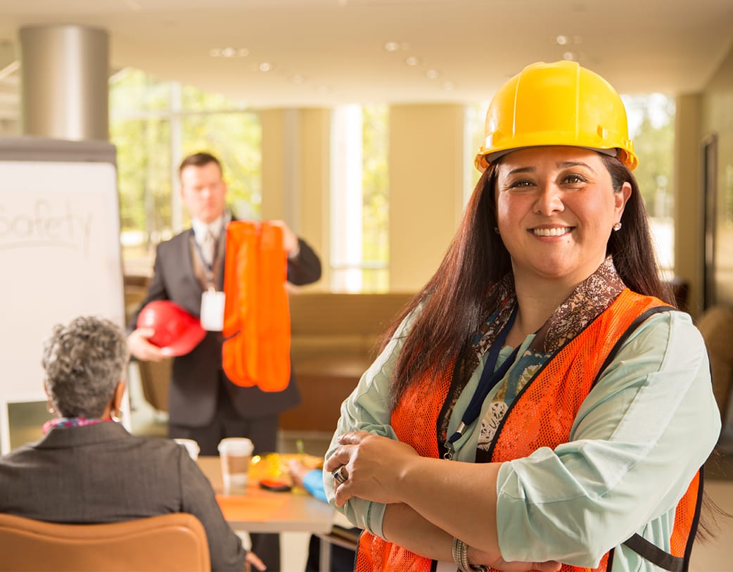 Safety Professionals Giving Safety Training for Industrial Equipment