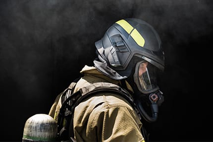Safety Technician Using Respiratory Protection Solutions