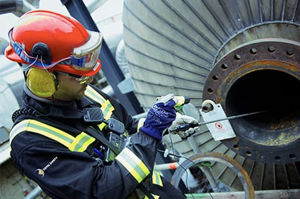 Worker Performing Turnaround Services
