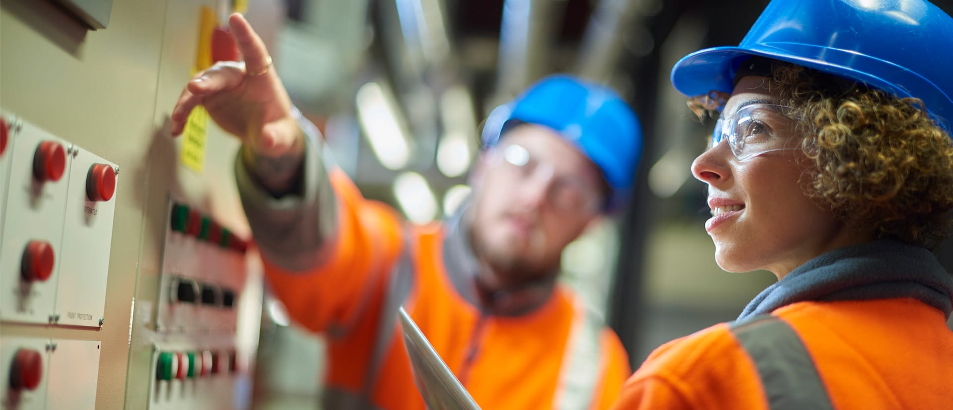 Safety Technicians Discussing Safety Measures