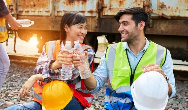 Staying Hydrated Happy workers